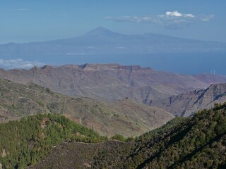 Blick von La Gomera auf Teide Teneriffa