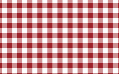 red gingham fabric square checkered seamless pattern texture background vector illustration