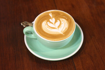 cup of latte with design