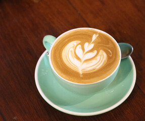 cup of latte with design