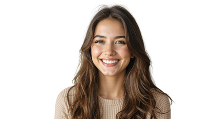 Naklejka premium woman smiling isolated on a white background
