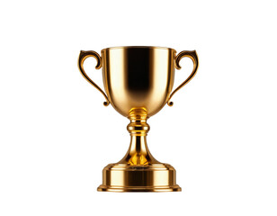 Fototapeta premium golden trophy isolated on white background png