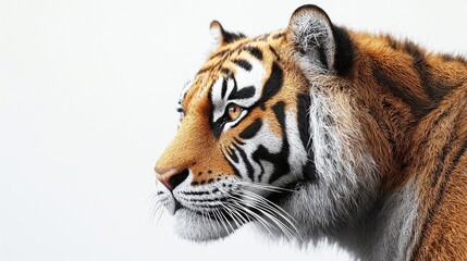 Obraz premium Explore the Majestic Tiger Profile A Perfect Blend of Strength and Beauty Captured in Nature