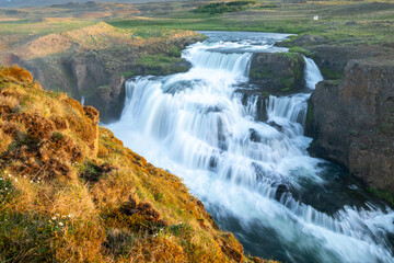 Obraz premium Large waterfalls in Iceland