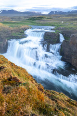 Large waterfalls in Iceland
