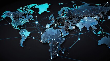 Global communication network concept. Worldwide business. Human resources.