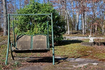 Lawn swing in need of cleaning