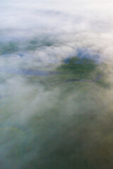 clouds over water