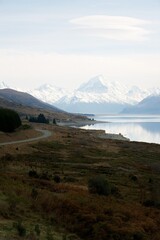 Alpine Landscape with Majestic Mount Cook in New Zealand