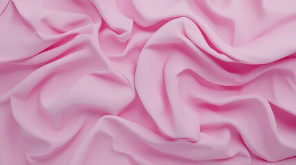 Obraz premium Soft Pink Fabric Texture Draped Material Background Abstract Wrinkled Smooth Elegant