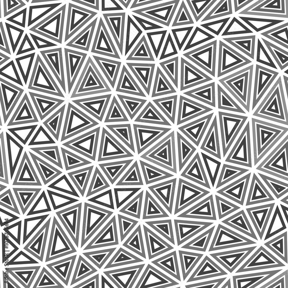 Poster triangles pattern. multiple repeated inner triangles. medium shape size. single color tone style. se