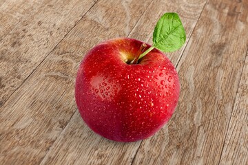 Tasty fresh ripe red apple fruit
