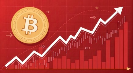 Bitcoin Price Decline Concept in Digital Form With Low Resolution Details. Generative AI