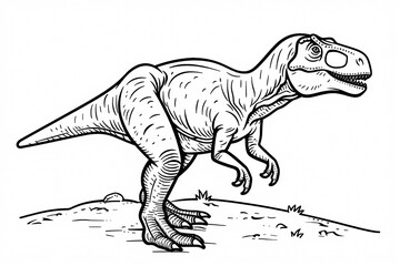 Fototapeta premium A detailed illustration of a Tyrannosaurus rex showcasing its powerful stance and distinctive features.