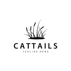 Cattail Logo Design Vector Simple Illustration Symbol Template