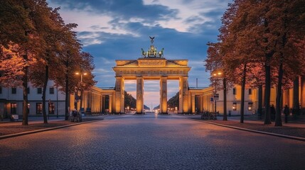 Obraz premium A majestic view of the Brandenburg Gate in Berlin,