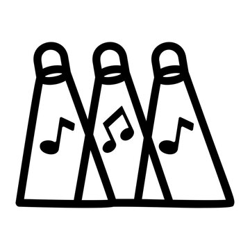 black spotlights with musical notes clip art preview
