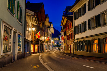 Fototapeta premium Interlaken city in Switzerland on Swiss Alps