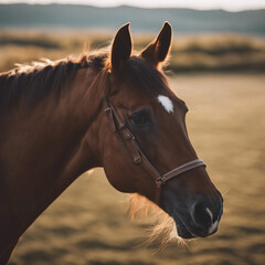 Obraz premium Brown Horse Closeup