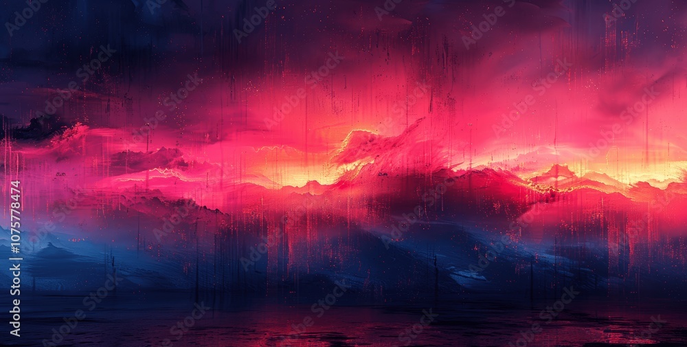 Poster 4k gradient background with data mosh glitch noise