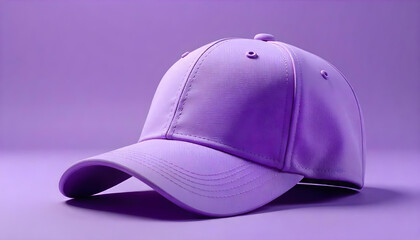 Fototapeta premium 3d purple cap head protect mockup
