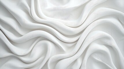 Obraz premium White Fabric Drape Smooth Texture Abstract Background Design Element