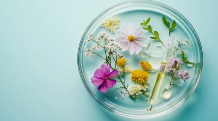 Floral Essence in Glass Dish