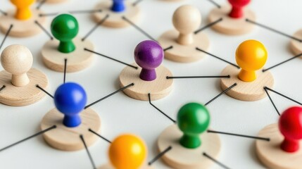 Obraz premium People connect through a network concept building relationships and collaboration