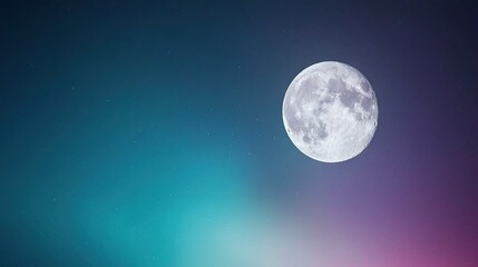   A sharp image of the moon in the foreground and a distant, clear image of the moon in the background