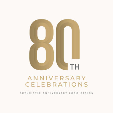 80 years anniversary celebrations logo concept