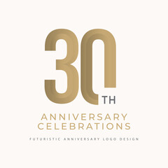 30 years anniversary celebrations logo concept