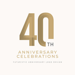 40 years anniversary celebrations logo concept