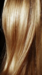   A woman with long blonde hair and a comb in her front, viewed from the back of her head