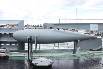 long torpedo on a warship