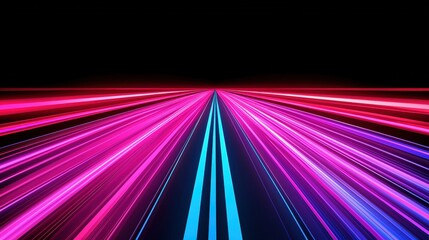 Fototapeta premium Abstract Neon Speed Lines Futuristic Digital Art Background