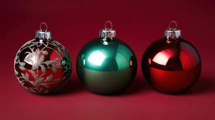 Fototapeta premium Random christmas stuffs with random color background