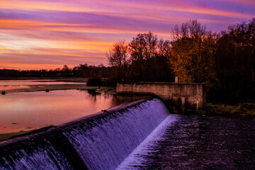 sunrise over the river