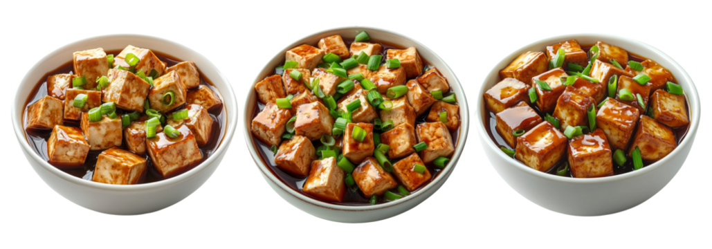 Delicious Tofu Dishes on Transparent Background - Powered by Adobe