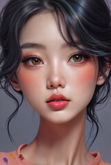 Fototapeta premium korean woman face
