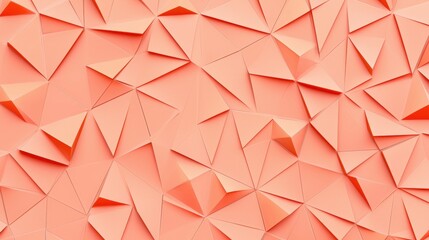 Fototapeta premium Abstract Geometric Pattern with Coral Triangles Modern 3D Wall Design