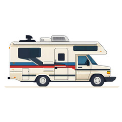 Naklejka premium Simple RV (Recreational Vehicle) flat icon