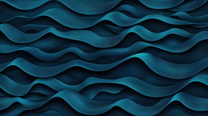 Obraz premium Abstract Blue Wave Pattern 3D Digital Art Background