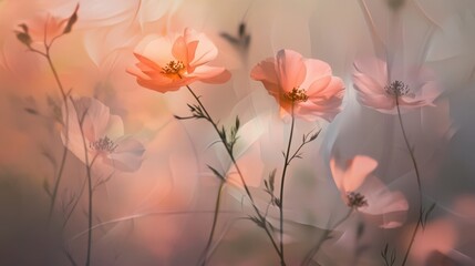 A delicate background with soft, blurred floral patterns