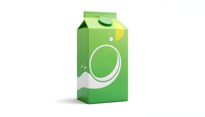 Drink carton mockup isolated with white highlights, png