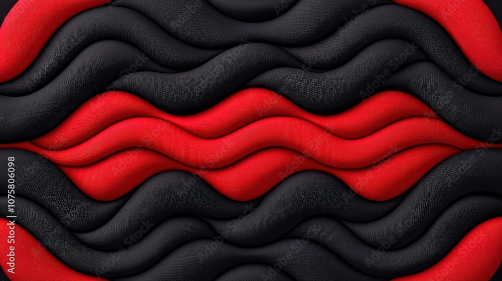 Poster abstract red and black curved lines pattern background