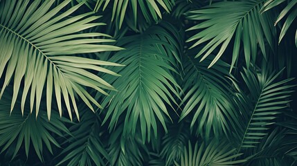 Striped of palm leaf  Abstract green texture background  Vintage tone 