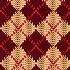 Red Knit Seamless Pattern Texture Design Template