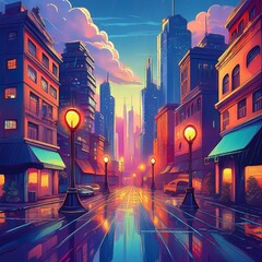 Naklejka premium city at night