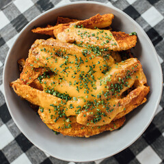 Cheesy Fried Potato Wedges, AKA Jojos