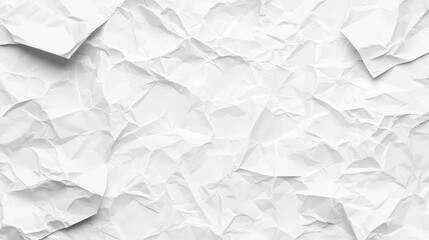 Obraz premium White Crumpled Paper Texture Background Abstract Grunge Design